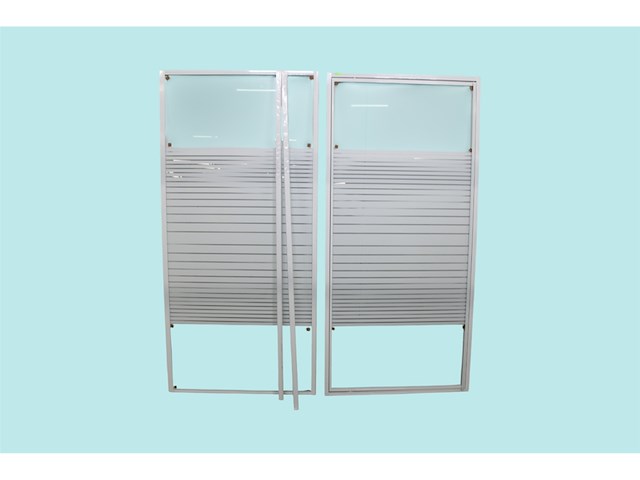 Ok douchecabine draaideur met zijwand 90x90x185 cm wit - afbeelding 3 van  4