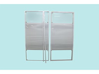 Ok douchecabine draaideur met zijwand 90x90x185 cm wit - afbeelding 3 van  4