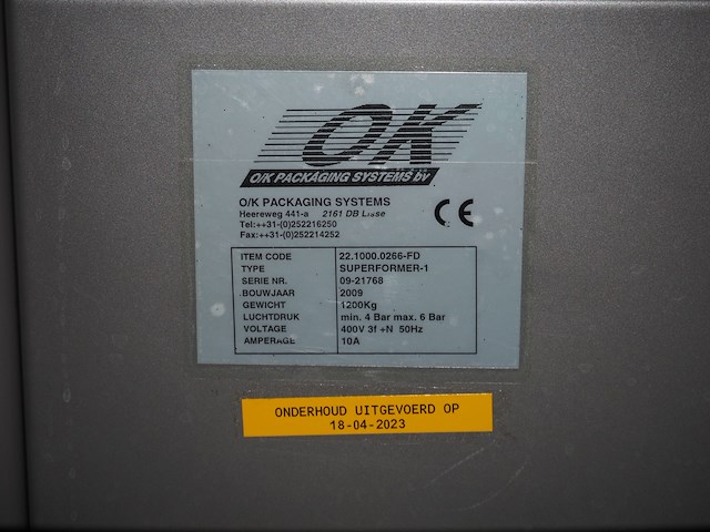 O/k packaging systems bv - afbeelding 8 van  19