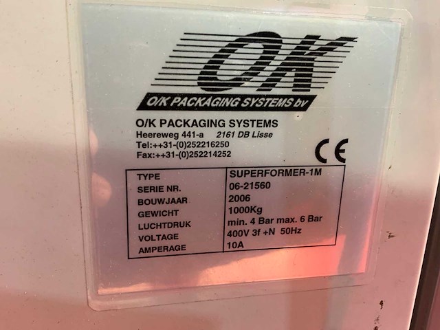 Ok packaging systems superformer 1m case former verpakkingsmachine - afbeelding 17 van  18