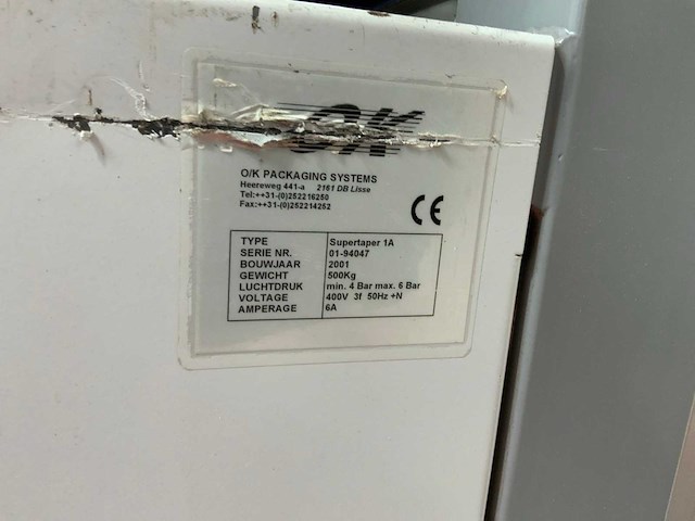 Ok packaging systems supertaper 1a verpakkingsmachine - afbeelding 4 van  12