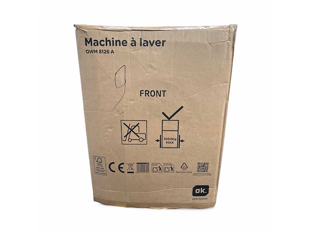 Ok. wasmachine owm 8126 8 kg energielabel a - afbeelding 2 van  2