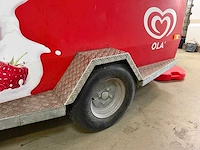 Ola ijsaanhangwagen / verkoopwagen met vriesinstallatie en promotiemateriaal - afbeelding 9 van  21