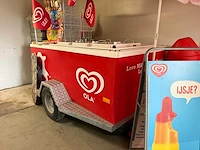 Ola ijsaanhangwagen / verkoopwagen met vriesinstallatie en promotiemateriaal - afbeelding 18 van  21