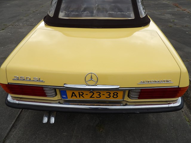 Oldtimer, mercedes-benz, sl-klasse, 350 sl roadster, geel, 1972 - afbeelding 81 van  144