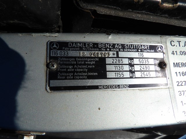 Oldtimer, mercedes-benz, w116 450sel, grijs-metallic, circa 1973 - afbeelding 94 van  191
