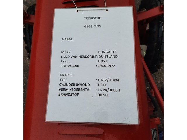 Oldtimer tractor bungarts, e95u, bouwjaar 1964 - afbeelding 18 van  27