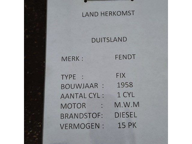 Oldtimer tractor fendt, fix, bouwjaar 1958 - afbeelding 20 van  27