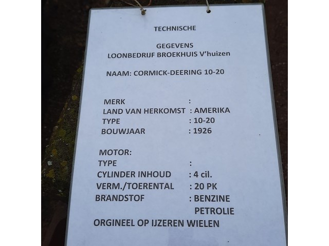 Oldtimer tractor mc comic deering, f13, bouwjaar 1926 - afbeelding 25 van  31