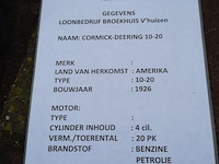 Oldtimer tractor mc comic deering, f13, bouwjaar 1926 - afbeelding 25 van  31