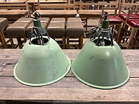 Oldwood - emaille hanglamp (2x) - afbeelding 1 van  5