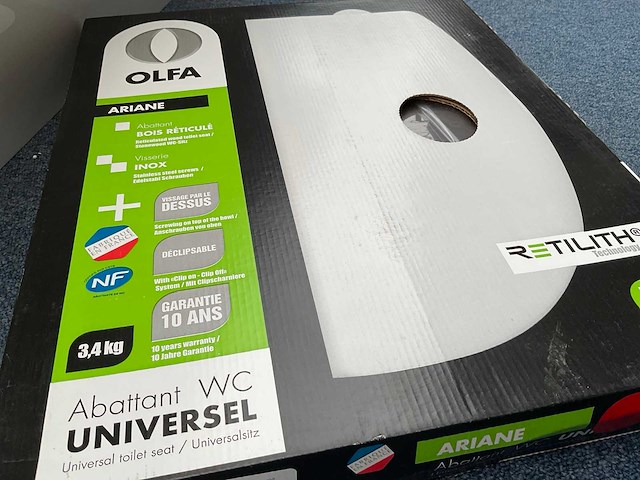 Olfa ariane abattant toiletzitting wengé mat - afbeelding 3 van  4