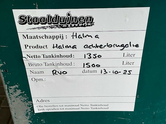 Oliebunker met opvangbak - afbeelding 5 van  5