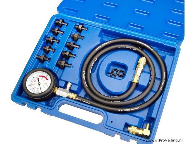 Oliedruktester 12-delig incl. koffer & 10 adapters - afbeelding 1 van  5
