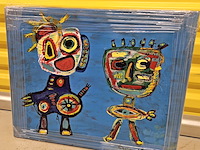 Olieverf op doek schilderij, tonnie voorn, cobra 61 - afbeelding 1 van  3