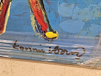 Olieverf op doek schilderij, tonnie voorn, cobra 61 - afbeelding 2 van  3