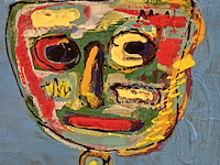Olieverf op doek schilderij, tonnie voorn, cobra 61 - afbeelding 3 van  3