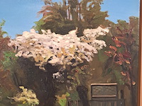 Olieverf schilderij op doek, bas sebus, waterlelies, 1995 - afbeelding 3 van  8