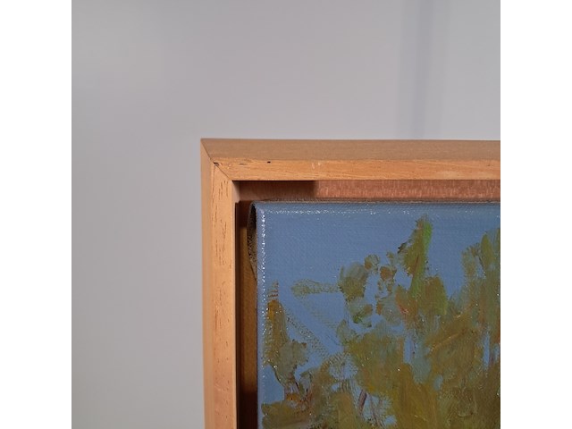 Olieverf schilderij op doek, bas sebus, waterlelies, 1995 - afbeelding 5 van  8