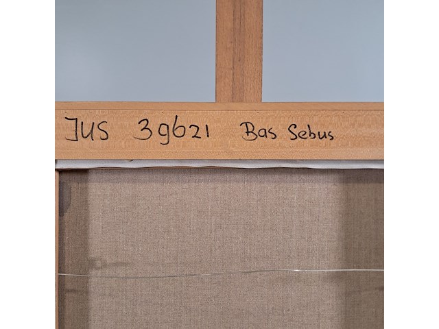 Olieverf schilderij op doek, bas sebus, waterlelies, 1995 - afbeelding 7 van  8