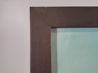 Olieverf schilderij op doek, h. dister, tuin met poort - afbeelding 4 van  6