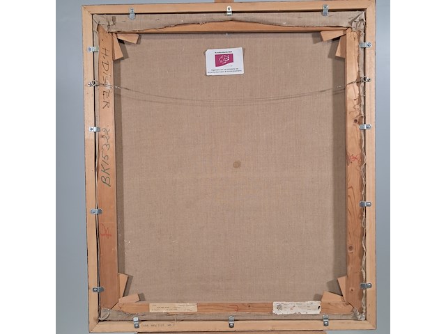 Olieverf schilderij op doek, h. dister, tuin met poort - afbeelding 5 van  6