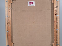 Olieverf schilderij op doek, h. dister, tuin met poort - afbeelding 5 van  6