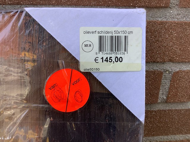 Olieverfschilderij 50x150 mth - afbeelding 4 van  4