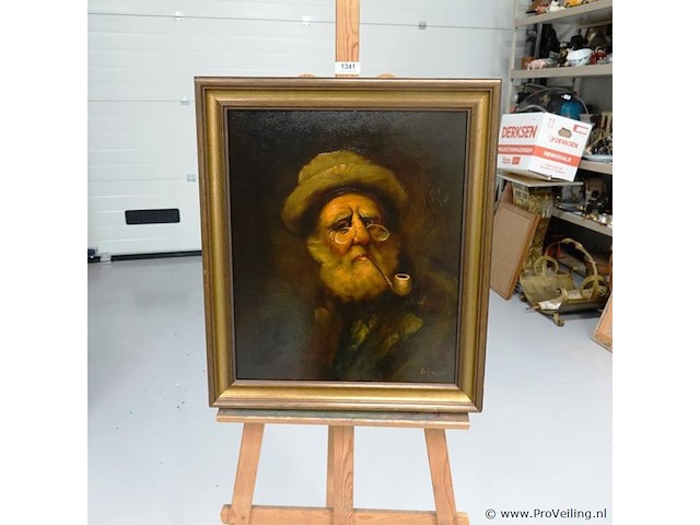Olieverfschilderij gesigneerd b. piasecke - afbeelding 1 van  5