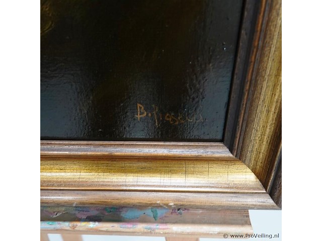 Olieverfschilderij gesigneerd b. piasecke - afbeelding 4 van  5