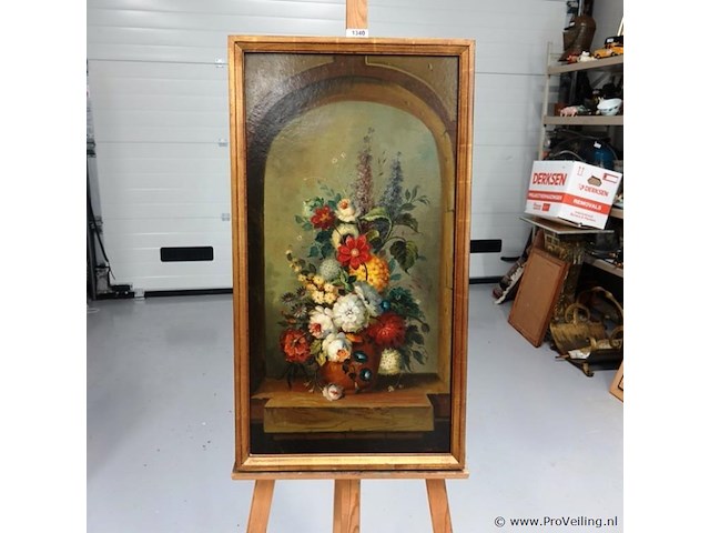 Olieverfschilderij op hout - afbeelding 1 van  5