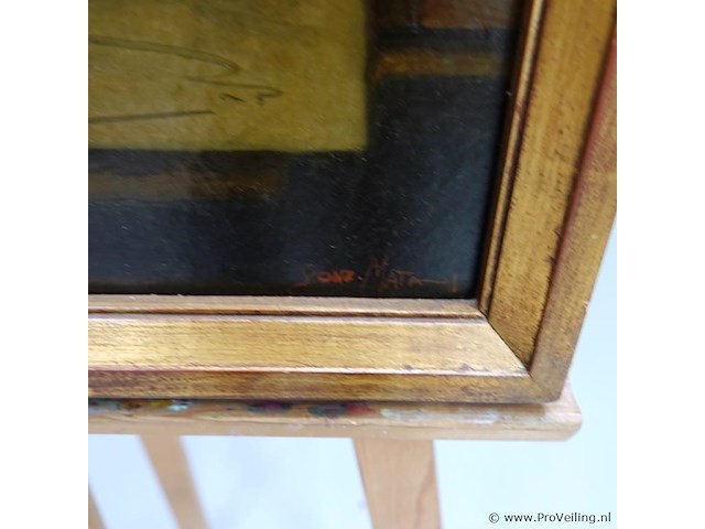 Olieverfschilderij op hout - afbeelding 4 van  5