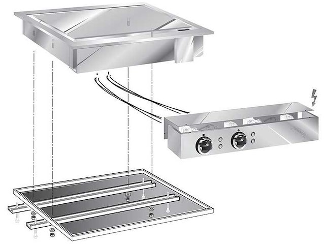 Olis ofte-60dc drop-in elektrische bakplaat - afbeelding 1 van  3