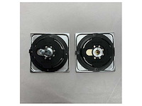 Olivari d128-co flush handle satin chrome door handle - afbeelding 1 van  2