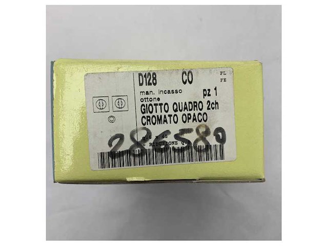 Olivari d128-co flush handle satin chrome door handle - afbeelding 2 van  2