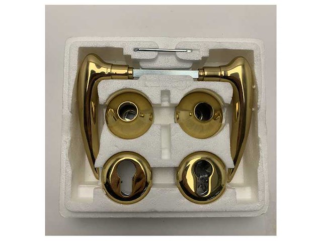Olivari gold finish marine deurhandgreepset - duurzame corrosiebestendige messing hendel voor boten en jachten - afbeelding 2 van  5
