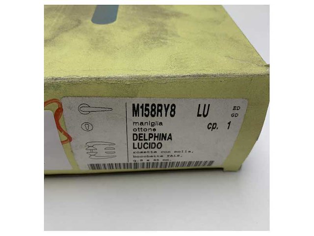 Olivari gold finish marine deurhandgreepset - duurzame corrosiebestendige messing hendel voor boten en jachten - afbeelding 4 van  5