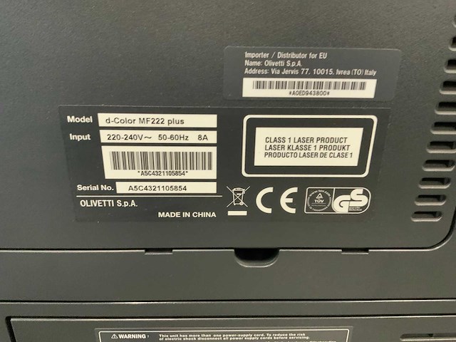 Olivetti d-colormf 222 plus kopieerapparaat - afbeelding 6 van  6