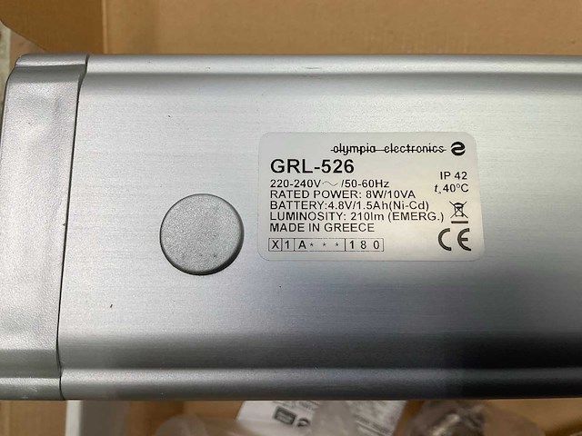 Olympia electronics grl-526 aluminium nooduitgang armatuur - afbeelding 3 van  4