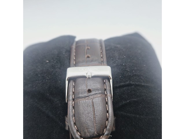 Olympic daydate herenhorloge met guiloche wijzerplaat - afbeelding 5 van  7