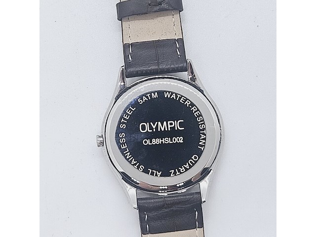 Olympic daydate herenhorloge met guiloche wijzerplaat - afbeelding 6 van  7