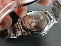 Olympic ol72hss249 pieter herenhorloge met een blauwe wijzerplaat en een zilverkleurige stalen kast en band - afbeelding 3 van  5