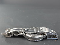 Olympic ol72hss249 pieter herenhorloge met een blauwe wijzerplaat en een zilverkleurige stalen kast en band - afbeelding 4 van  5
