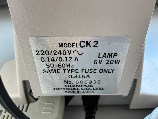 Olympus ck2 biologische microscoop - afbeelding 6 van  6