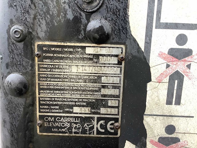 Om carreli elevatori - 2011 - 7.d 50 - vorkheftruck - afbeelding 9 van  9