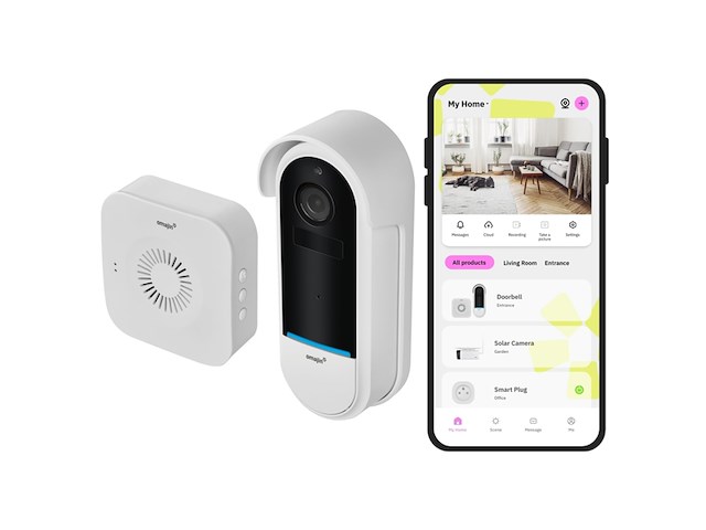 Omajin by netatmo 2k draadloze slimme video deurbel inclusief gong ip65 - afbeelding 1 van  4