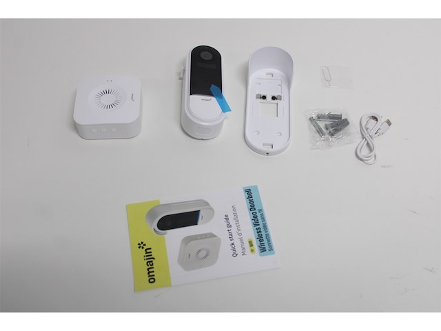 Omajin slimme deurbel incl. chime bewegingsdetectie incl. 64 microsd wit - afbeelding 2 van  3