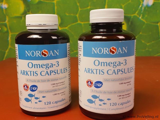 Omega-3 capsules arktis - 2 potjes á 120 capsules & omega-3 met natuurlijke visolie - 3 potjes á 120 capsules - afbeelding 2 van  9