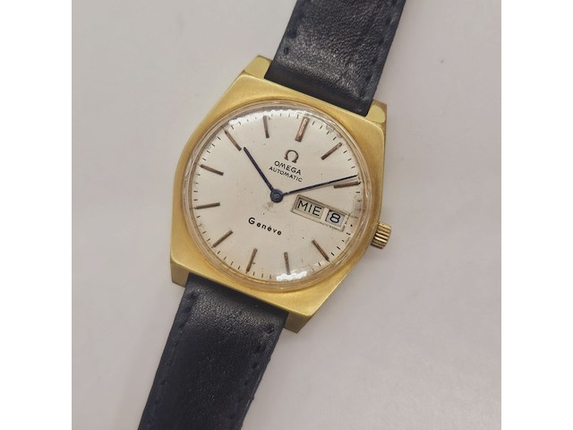 Omega geneve goldplated automatisch herenhorloge - afbeelding 2 van  7