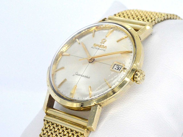 Omega horloge geelgoud milanese band - afbeelding 11 van  11